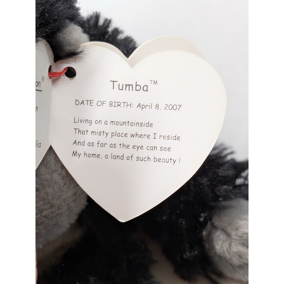 TY TUMBA the GORILLA BEANIE BABY - Picture 7 of 7